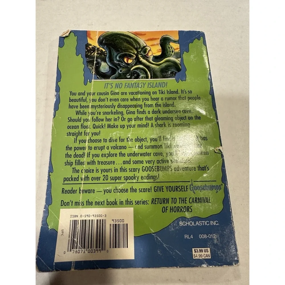 Goosebumps Readers Beware You Choose The Scare By R.L. Stine Paperback 1997